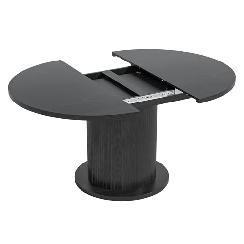 Round Dining Table for 2 with Wood Strip Base C911