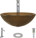 16-5/8x22 Glass Vessel Bathroom Sink with Vessel Faucet P953091