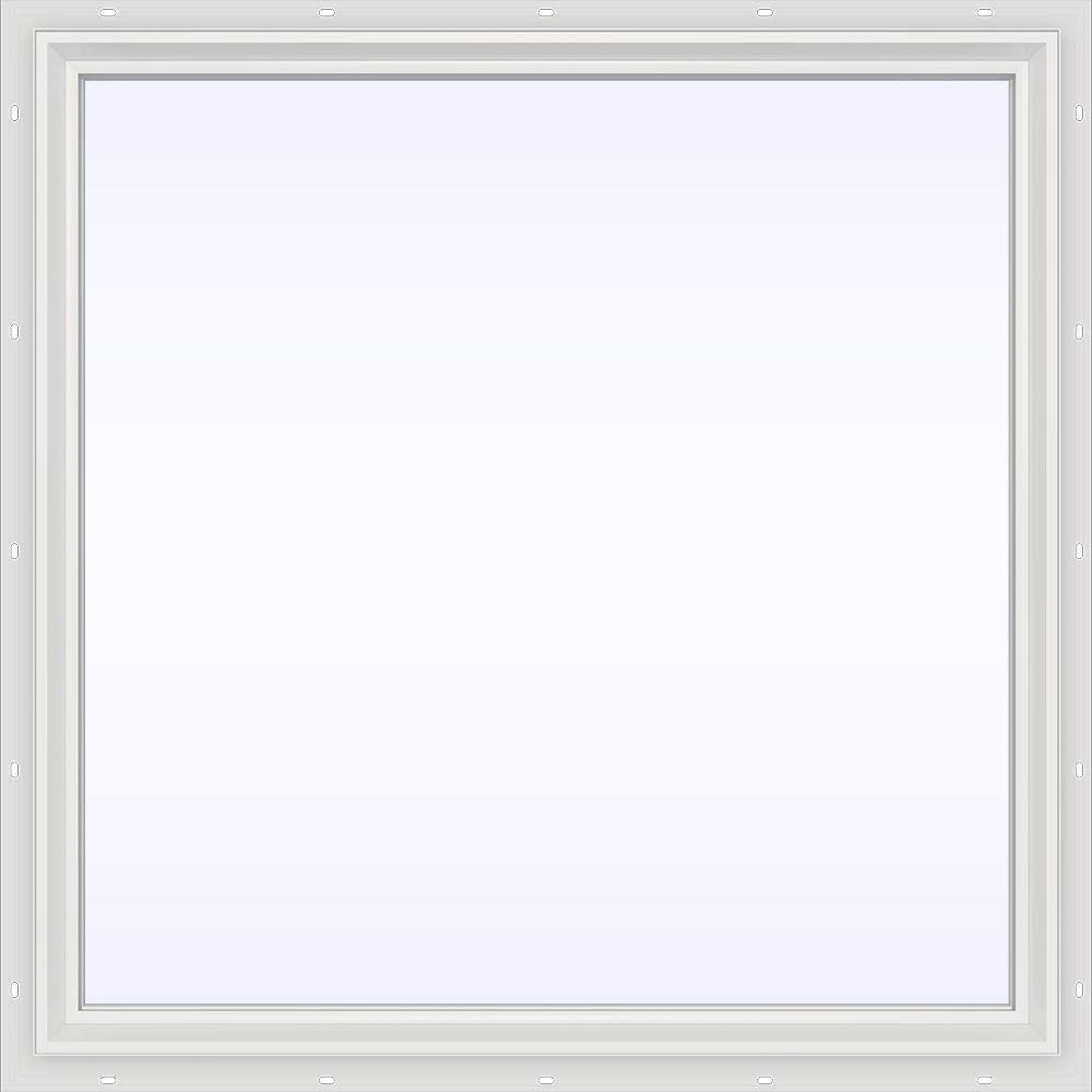 White Vinyl Picture Window with Low-E Glass W36554