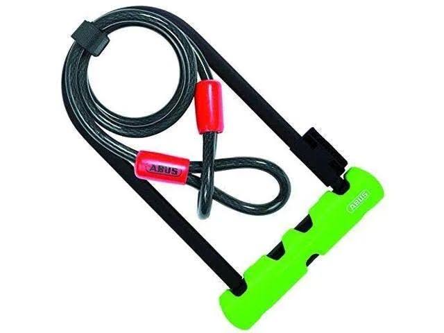 Keyed U-Lock with Cable, 9x22 Shackle X609