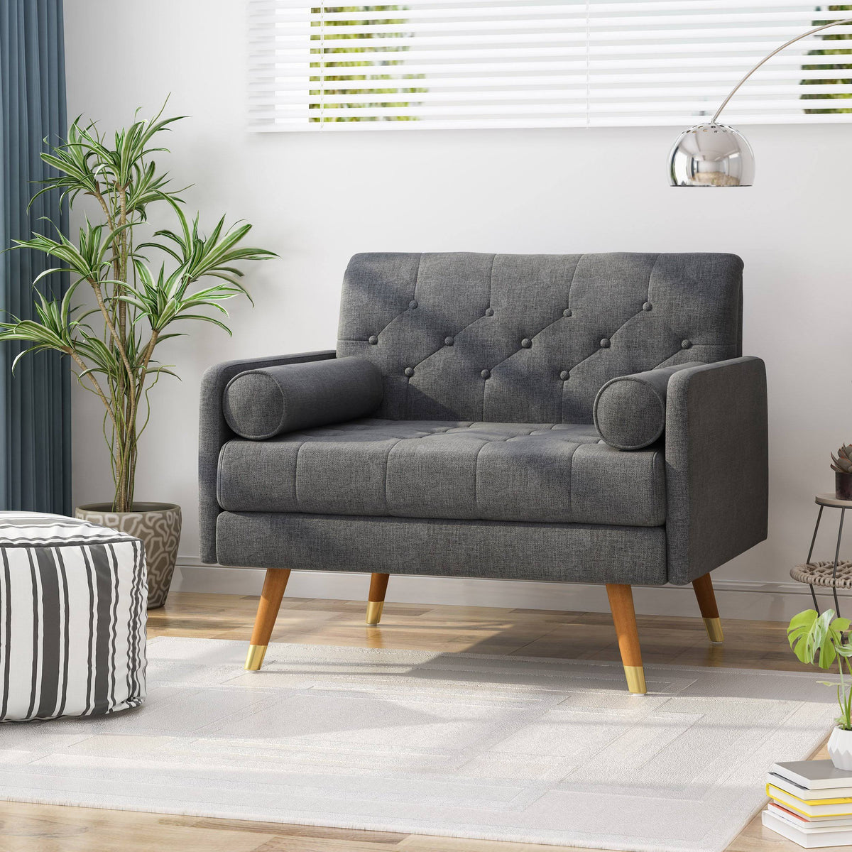 Light Gray Fabric Club Chair M75926