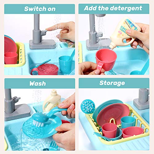 Color Changing Kitchen Sink Toys with Running Water Y7770