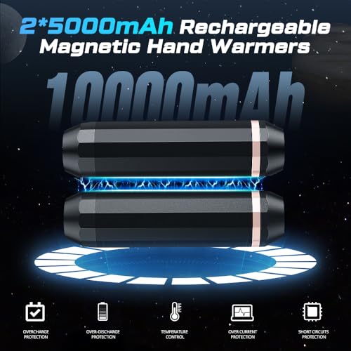3-in-1 Rechargeable Hand Warmers 10000mAh Portable Pocket Heater D64895