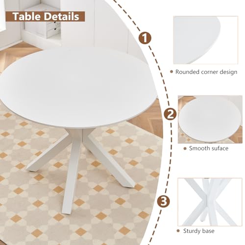 42" Faux Wood Round Dining Table O305
