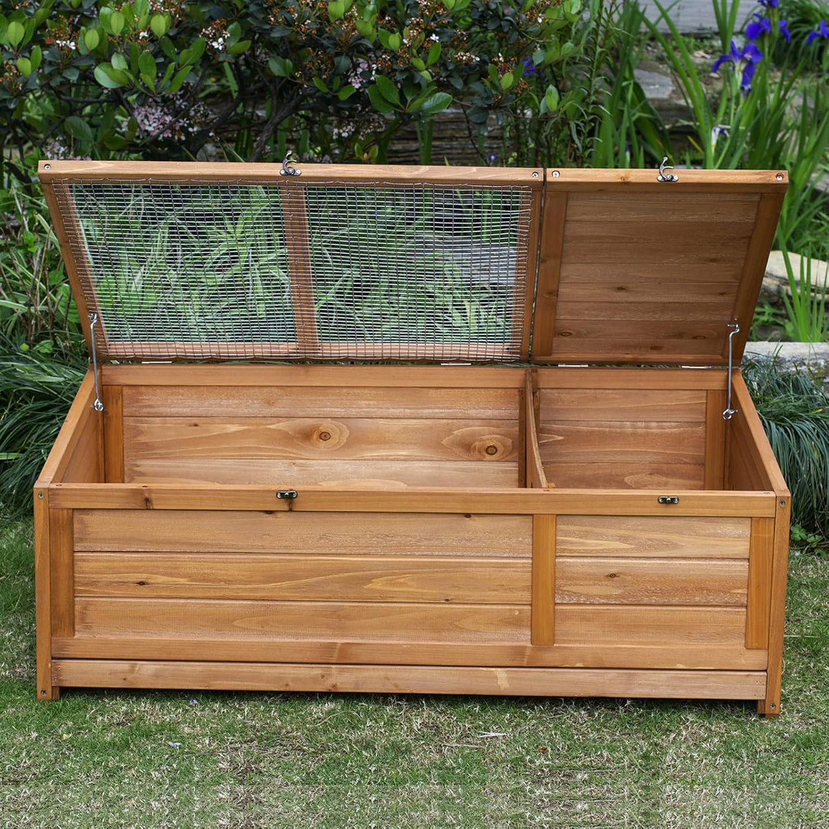 Wooden Tortoise House Large Tortoise Habitat Enclosure Cage with Removable Bottom X371439