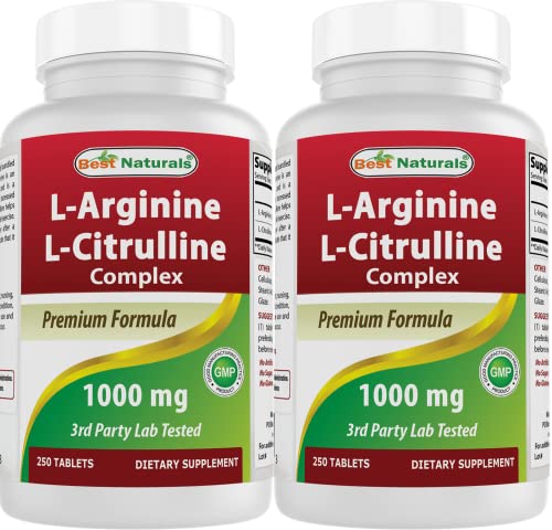 L-Arginine L-Citruline Complex Tablets, 250 Count V19514