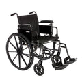Lightweight Dual Axle Wheelchair with Adjustable Detachable Arms, Elevating Leg Rests, 20x22 V9149