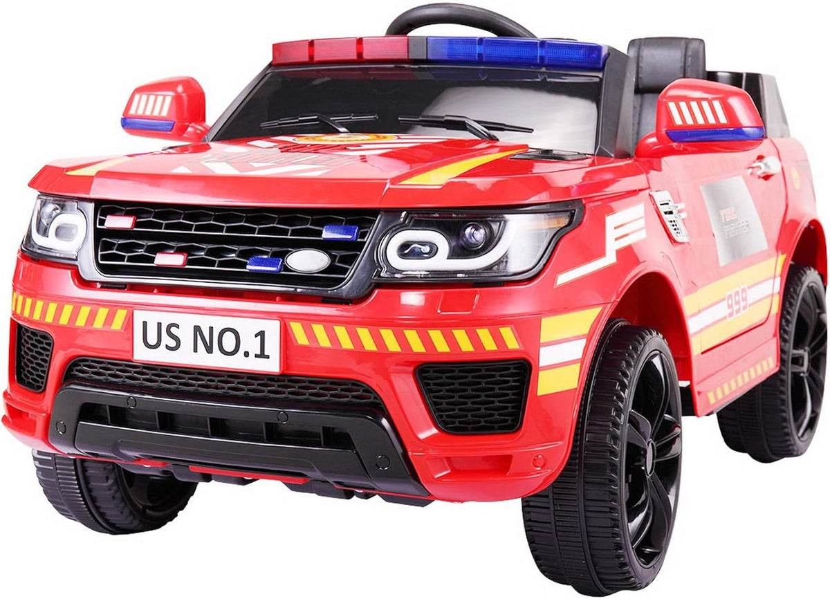 Black 12V Kids Ride On Police Car with Remote Control P75799