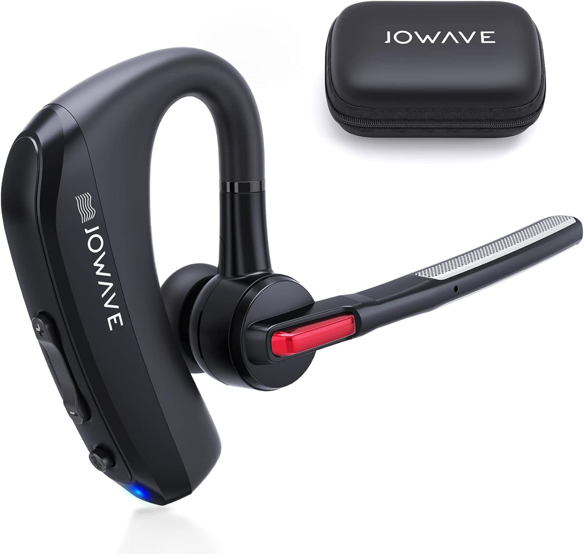 Bluetooth Headset with Dual Mic Noise Cancelling Storage Case Pack of 2 Q1781