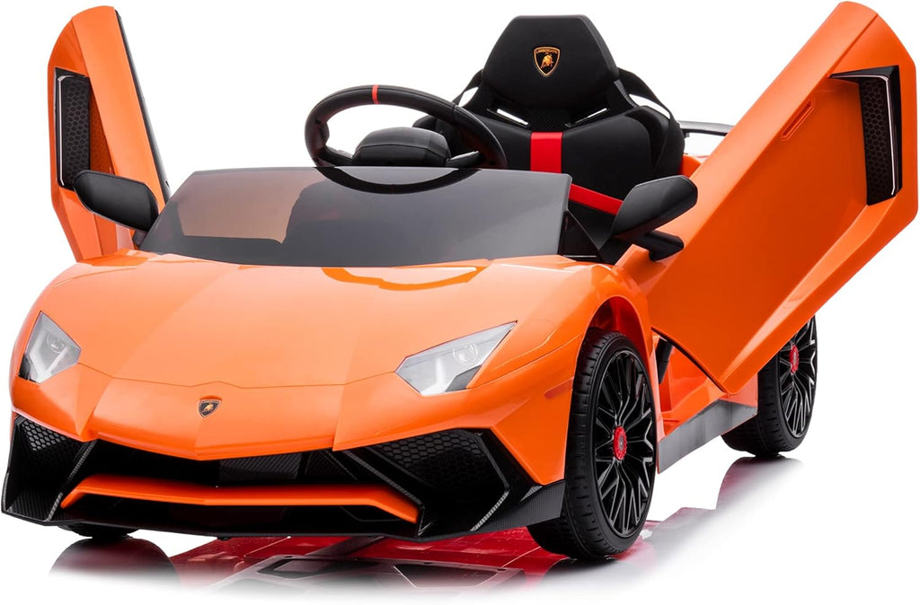 12V Licensed Lamborghini Aventador Battery Powered Sports Car Toy - Black R55168