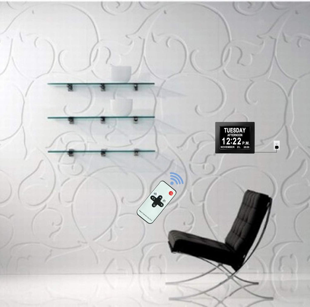 Digital Calendar Alarm Day Clock with Remote Control P841341