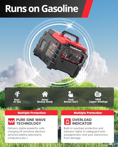 Portable Inverter Generator 2500W Gas-Powered Engine Z550670