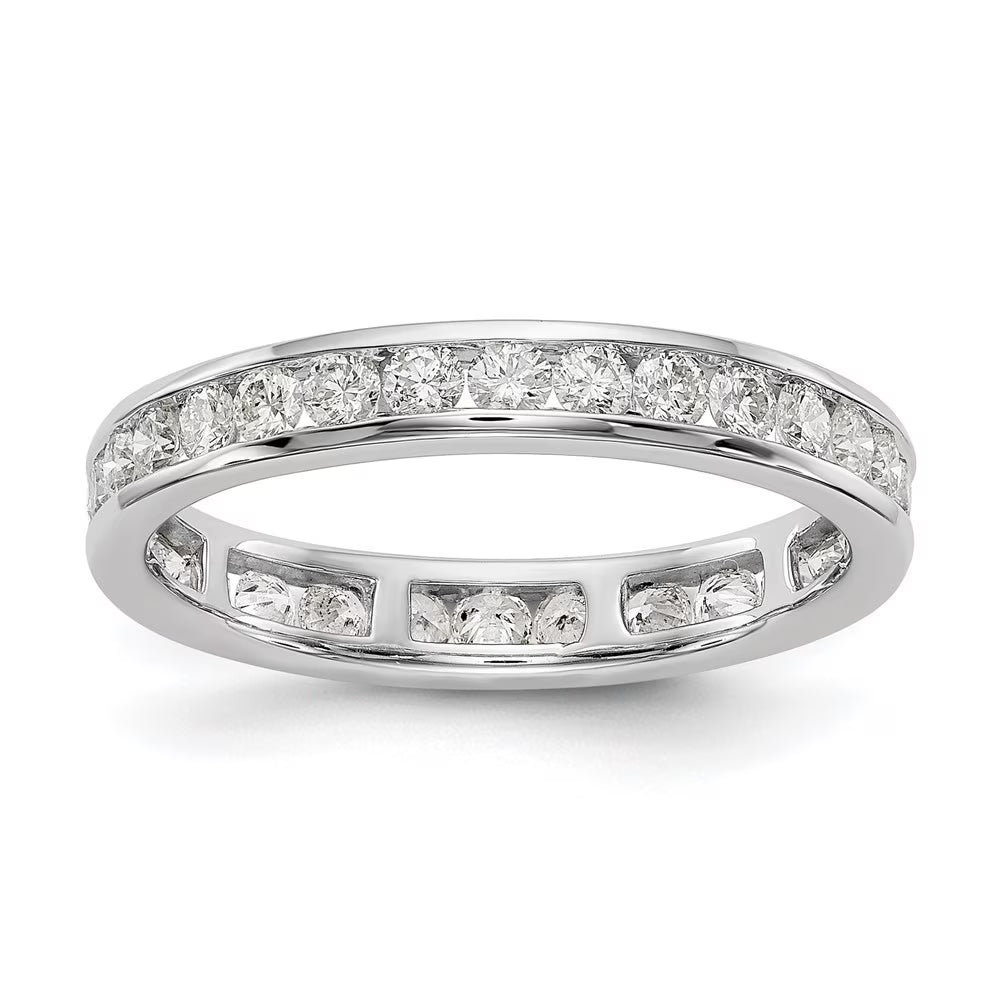 14k White Gold Lab Grown Diamond Channel Set Eternity Band C432970
