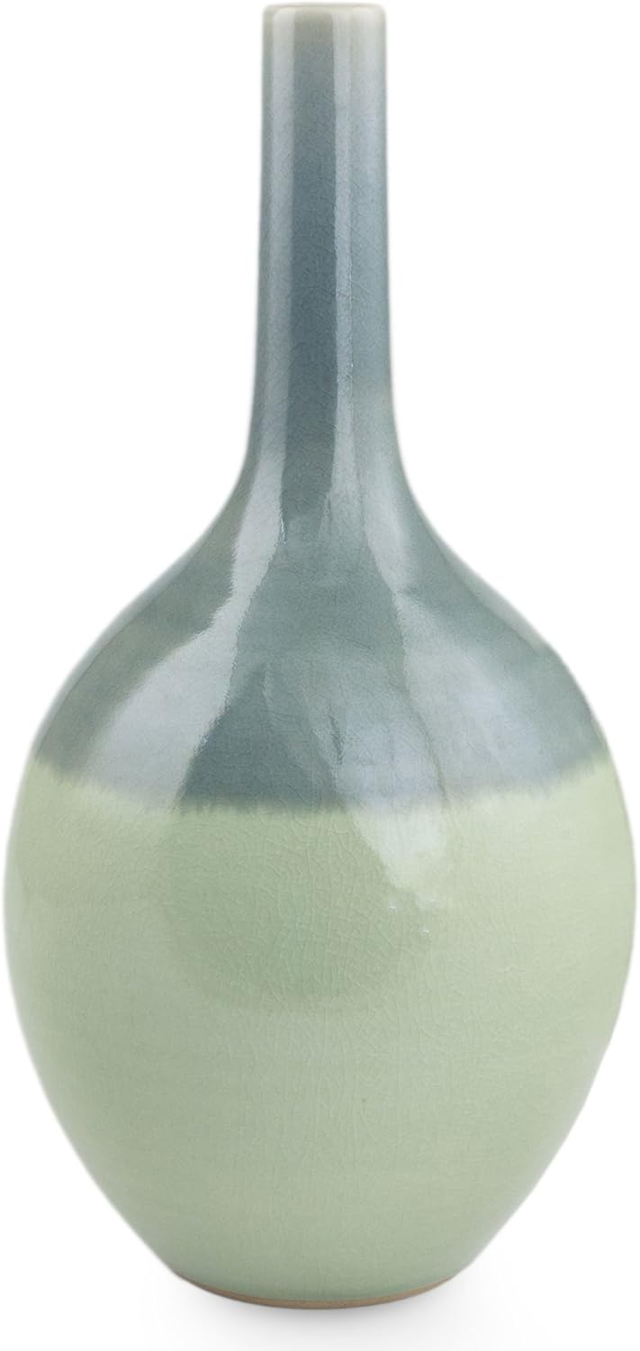 Celadon Ceramic Vase, Blue B33252