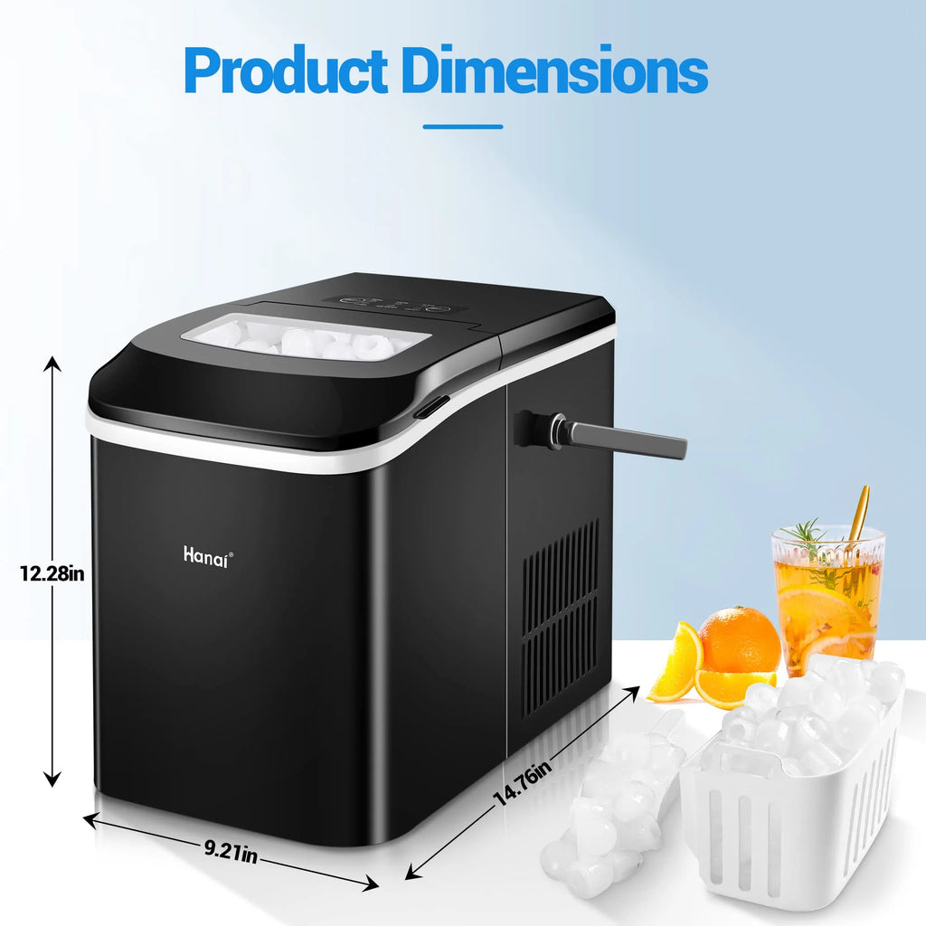 Portable Countertop Ice Maker with Ice Scoop and Basket Z53636