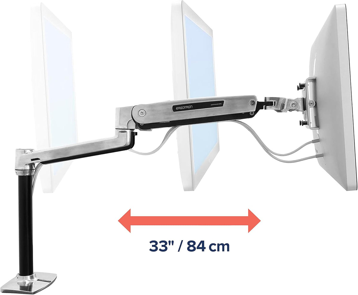 Polished Aluminum Single Monitor Arm D801093
