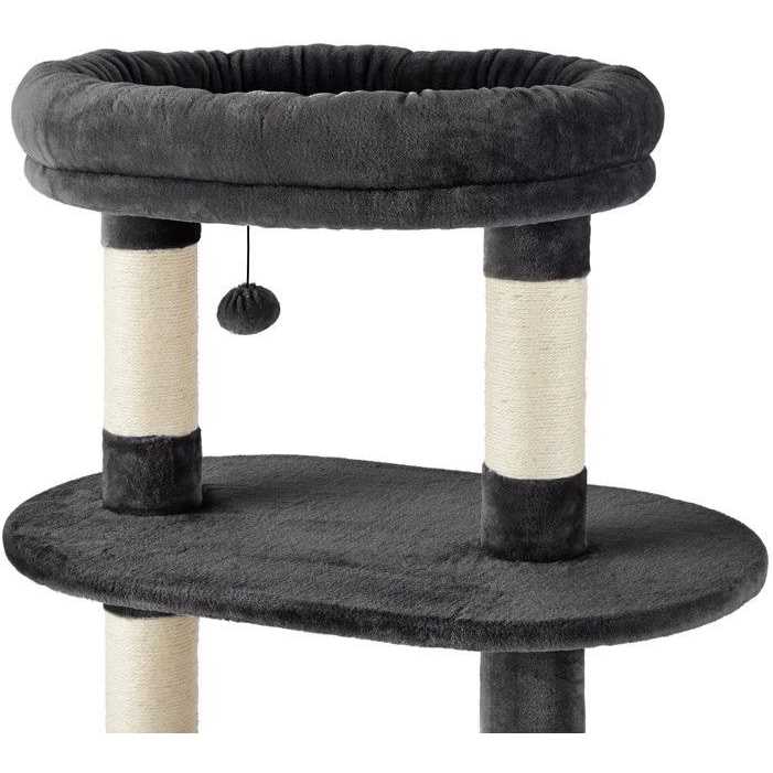 59.5-in Heavy Duty Faux Fur Cat Tree Condo L5295