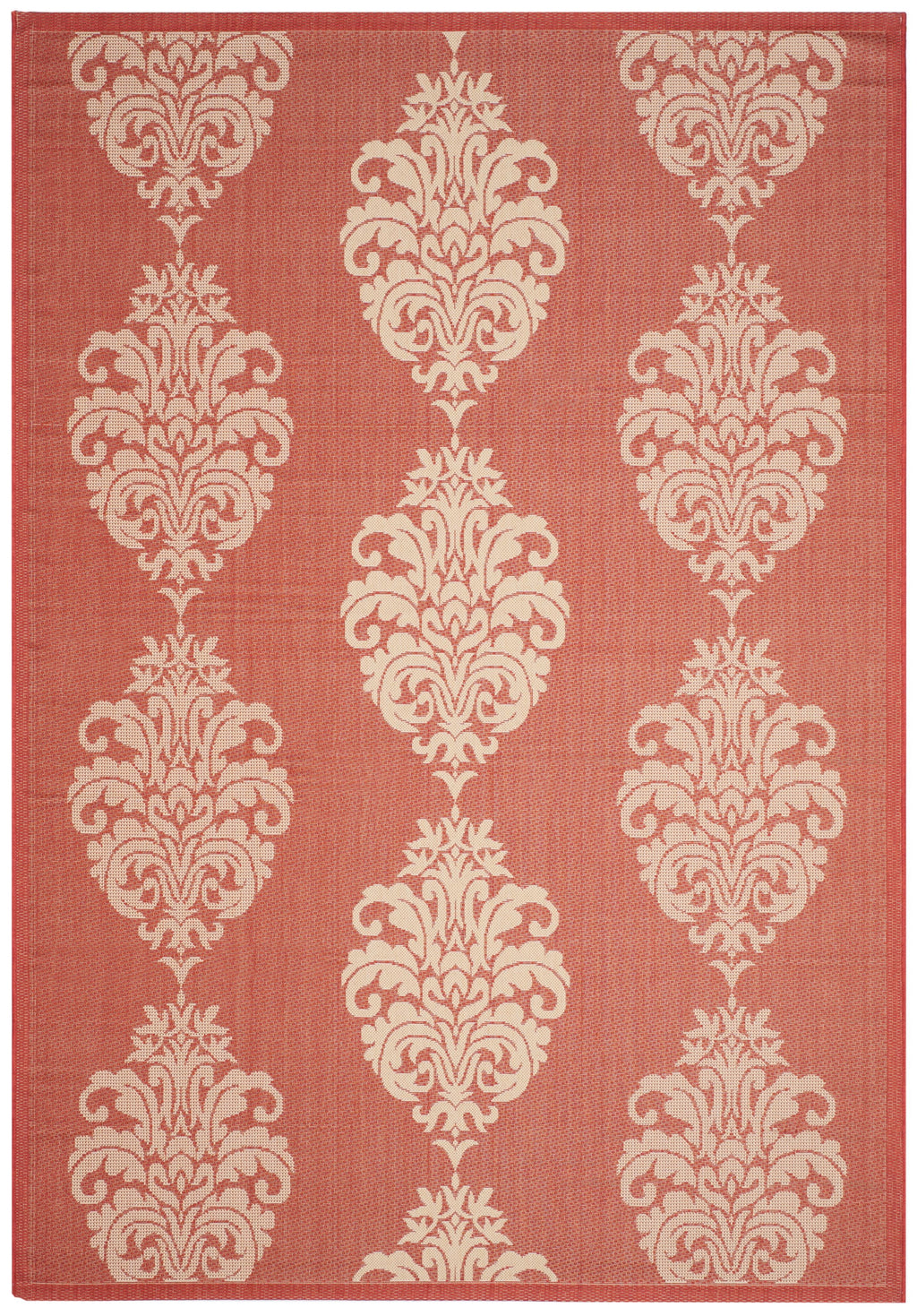 9' x 12' Red/Natural Geometric Medallion Area Rug C371602