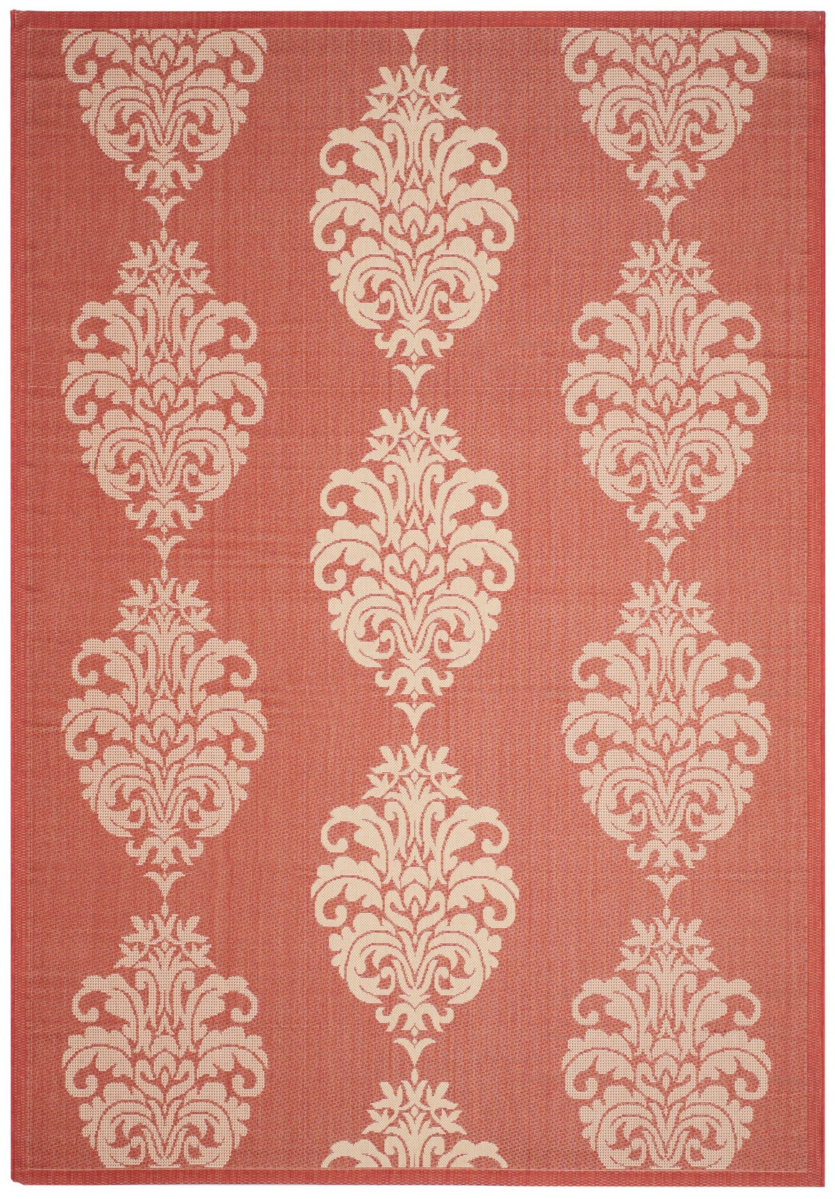 9' x 12' Red/Natural Geometric Medallion Area Rug C371602