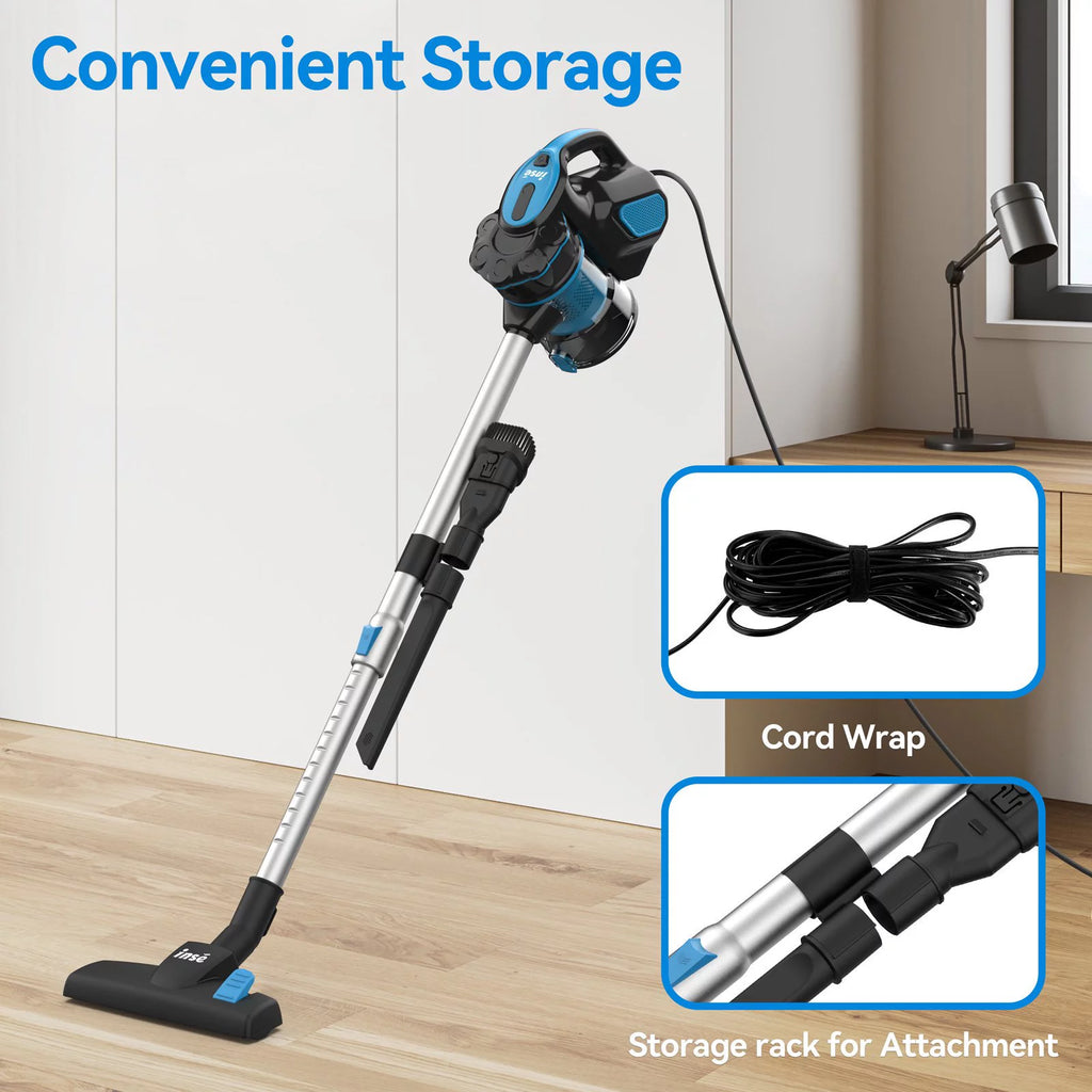 Cord Vacuum Cleaner, 18KPa 600W 3 in 1 Handheld Vacuum, Red W109