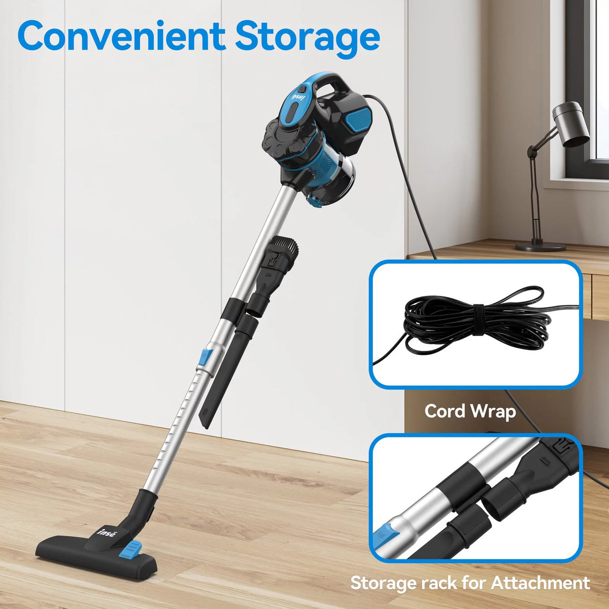 Cord Vacuum Cleaner, 18KPa 600W 3 in 1 Handheld Vacuum, Red W109