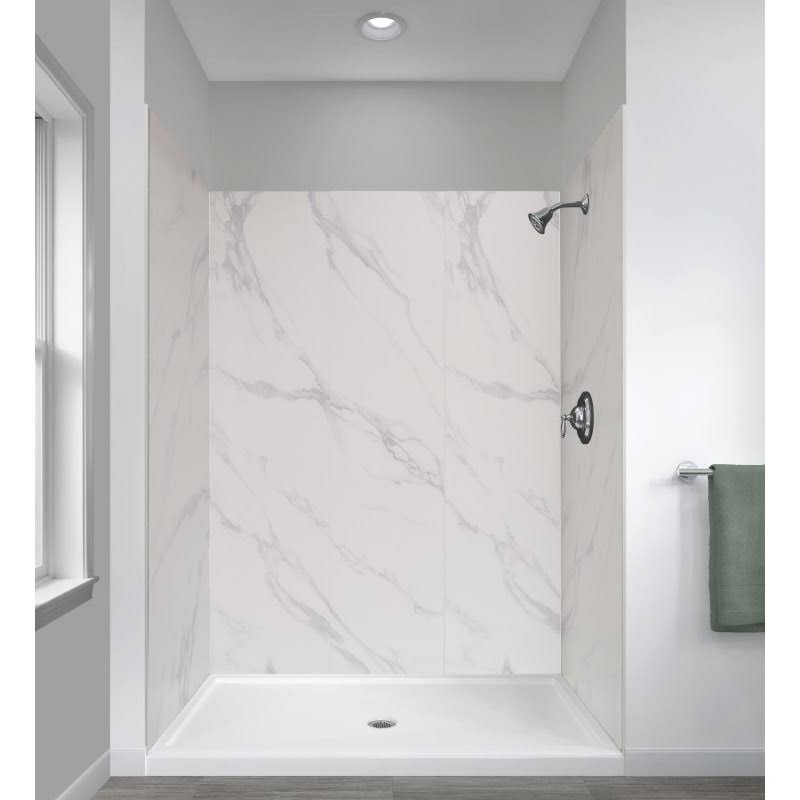 Five Panel Alcove Shower - Carrara White Q216089