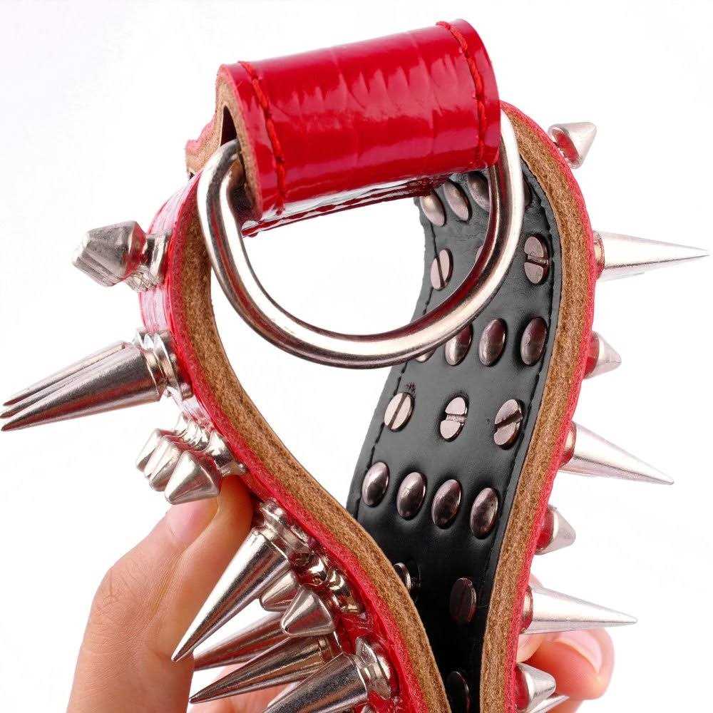 Luxury Genuine Leather Spiked Studded Dog Collars P906339