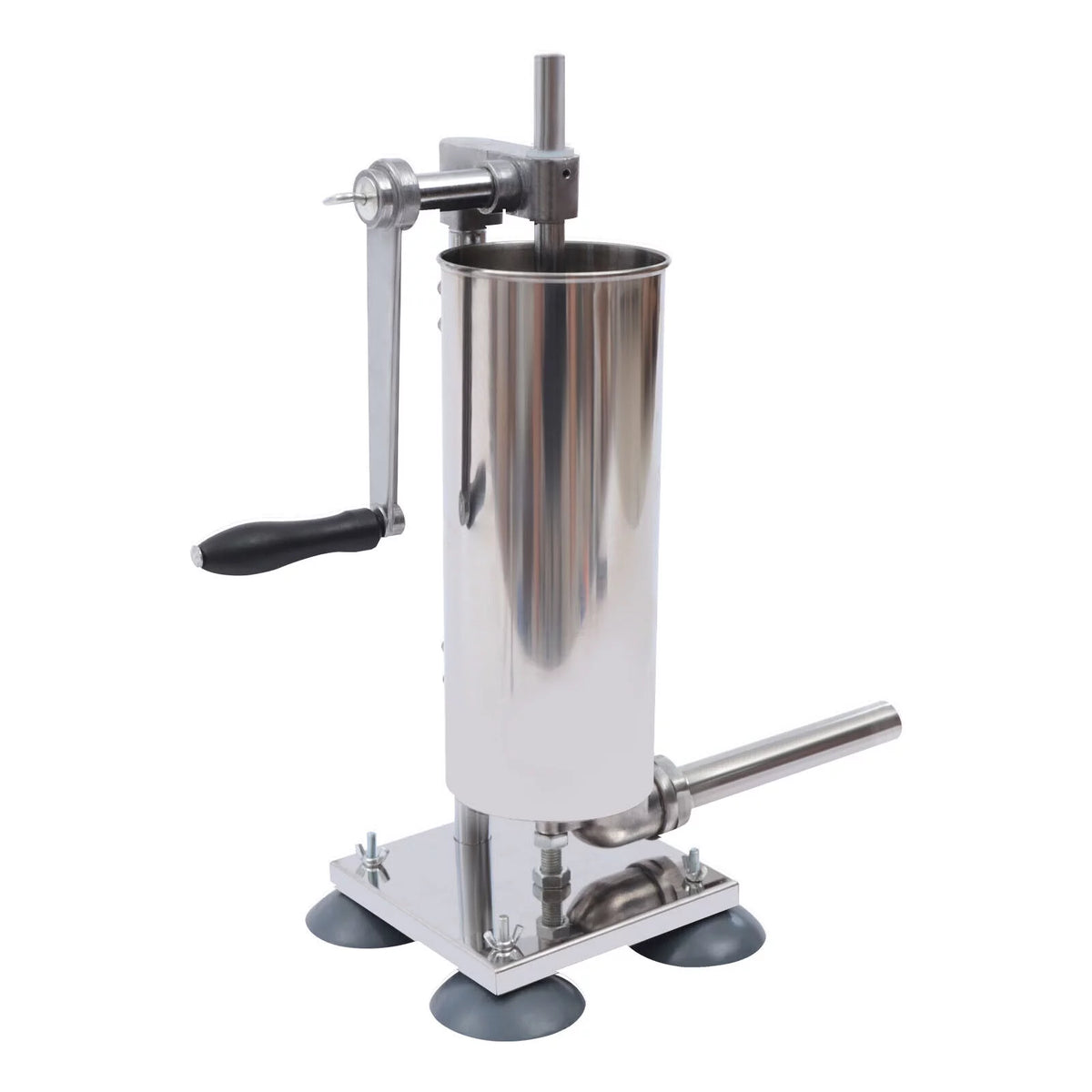 3L Manual Sausage Stuffer Stainless Steel Vertical Sausage Maker with 8 Tubes V649205