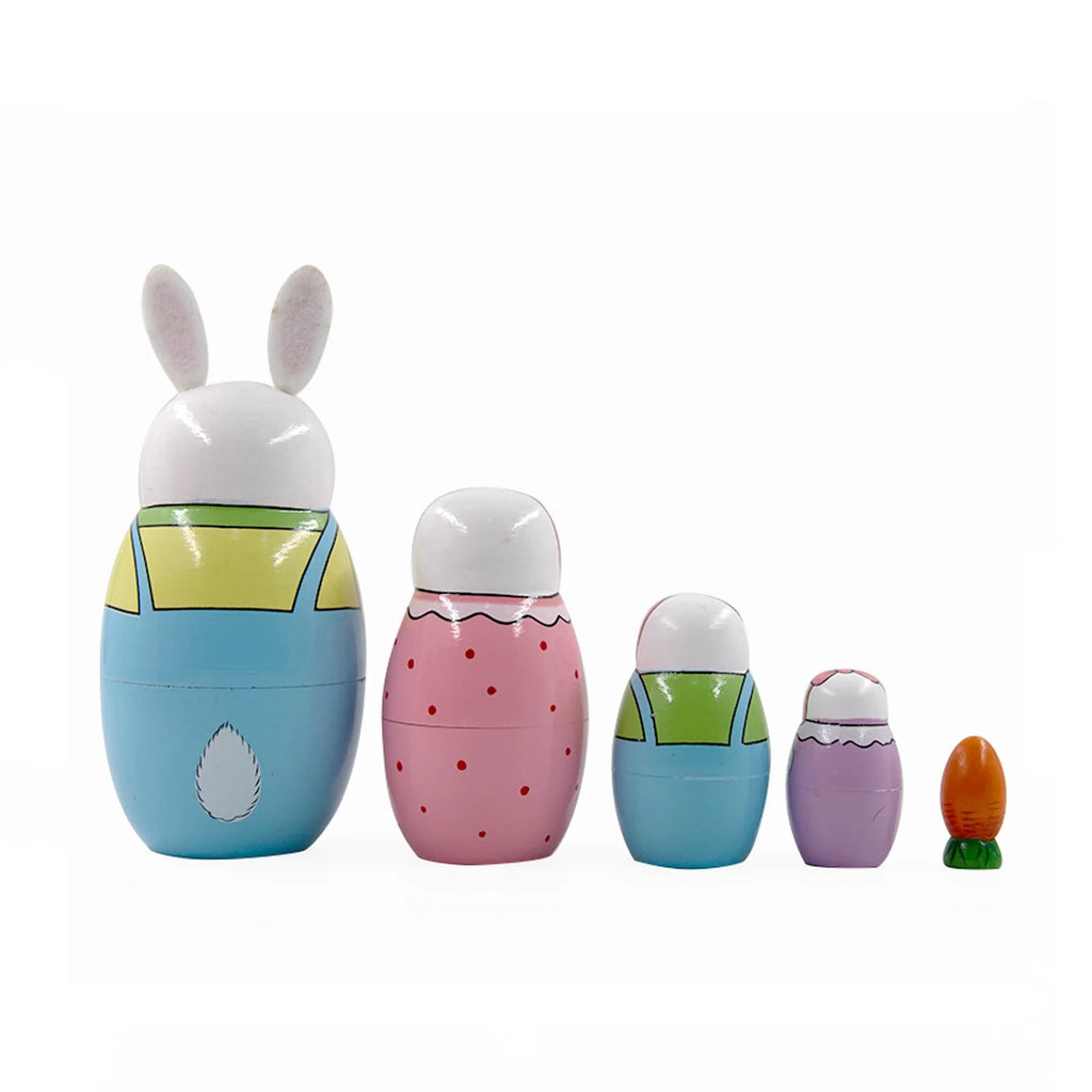 5-Storey Wooden Rabbit Doll Toys T30909