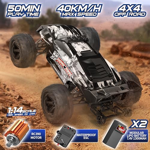 1:14 Scale 4WD Off-Road RC Truck with 2 Rechargeable Batteries F7109