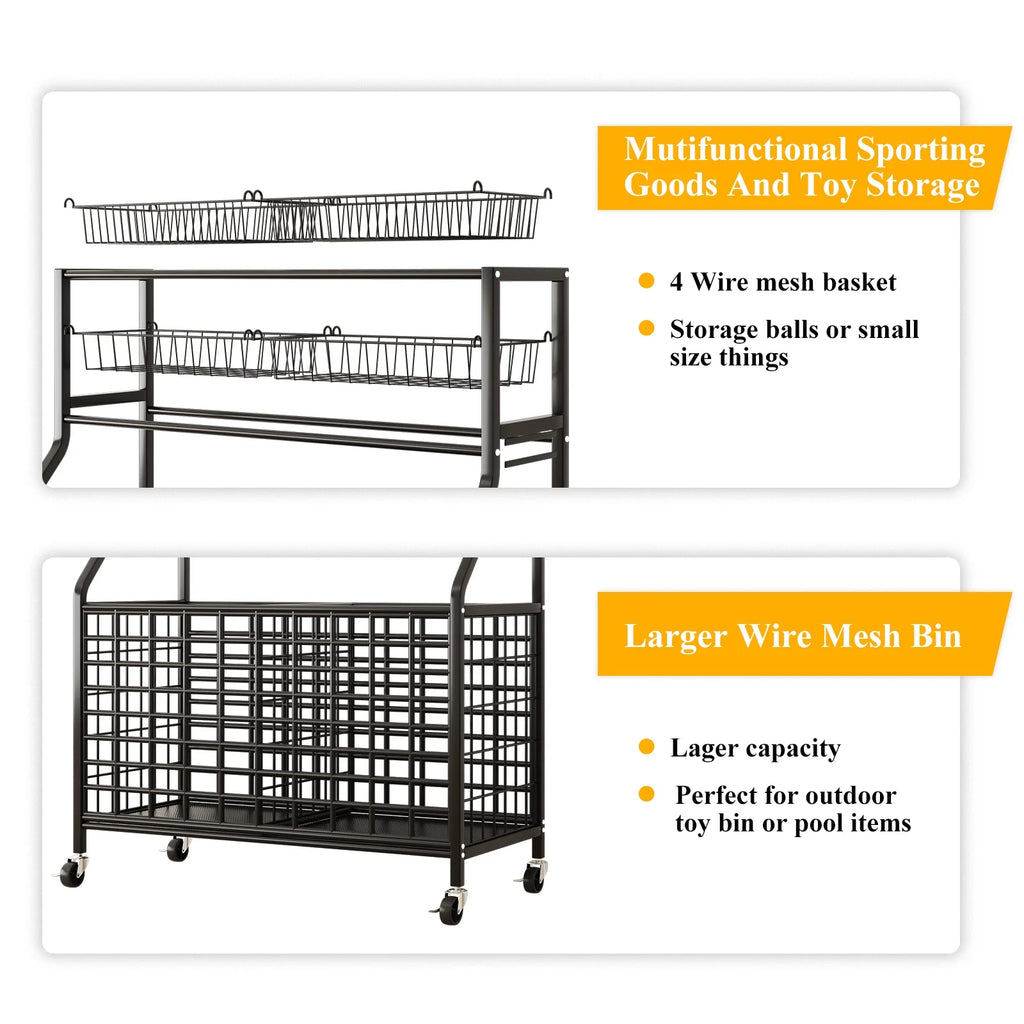 Black Rolling Storage Cart G268