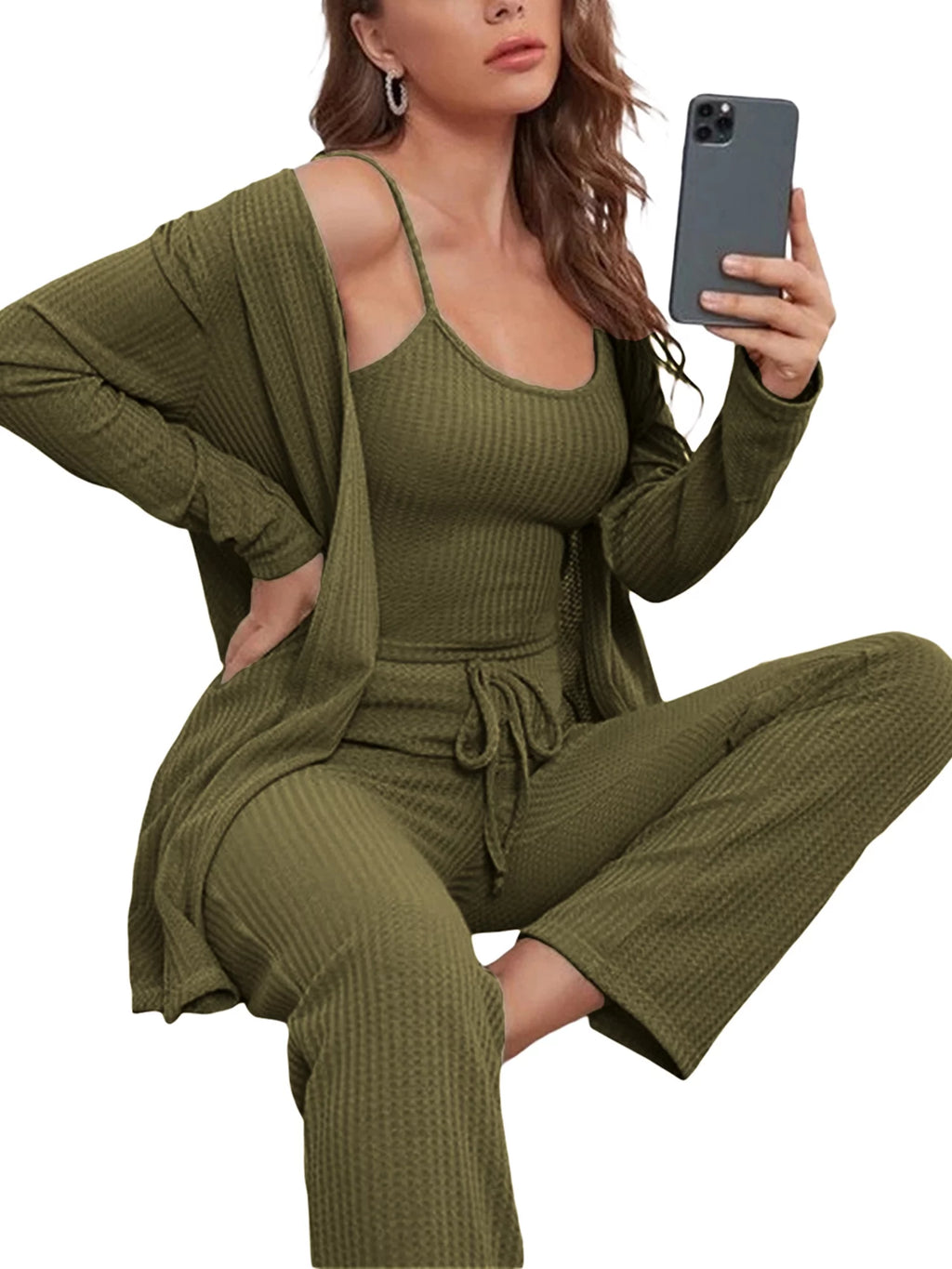 3 Piece Lounge Set Pajama Set Sweatsuits G820402
