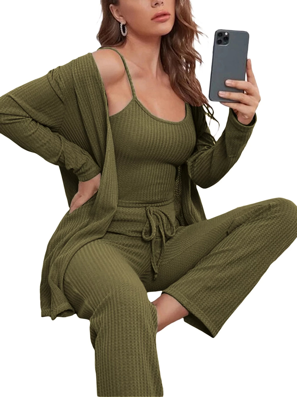 3 Piece Lounge Set Pajama Set Sweatsuits G820402