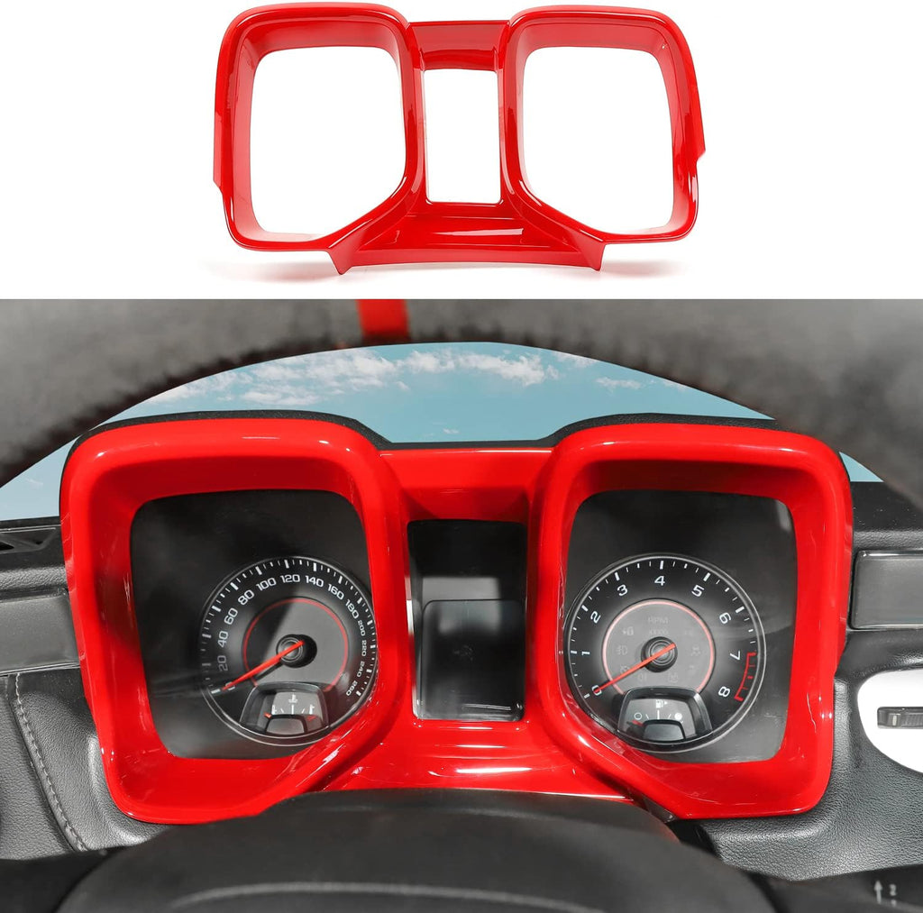 Red Dashboard Cover Panel Trim Decoration Pack of 2 S306