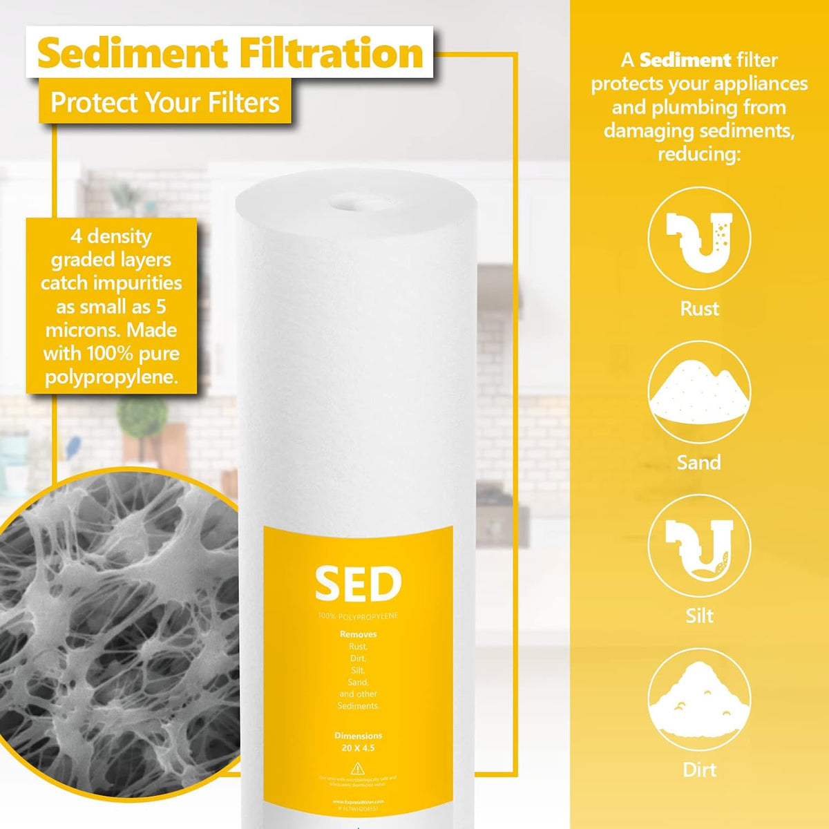 Whole House 3 Stage Water Filtration Replacement Kit R465