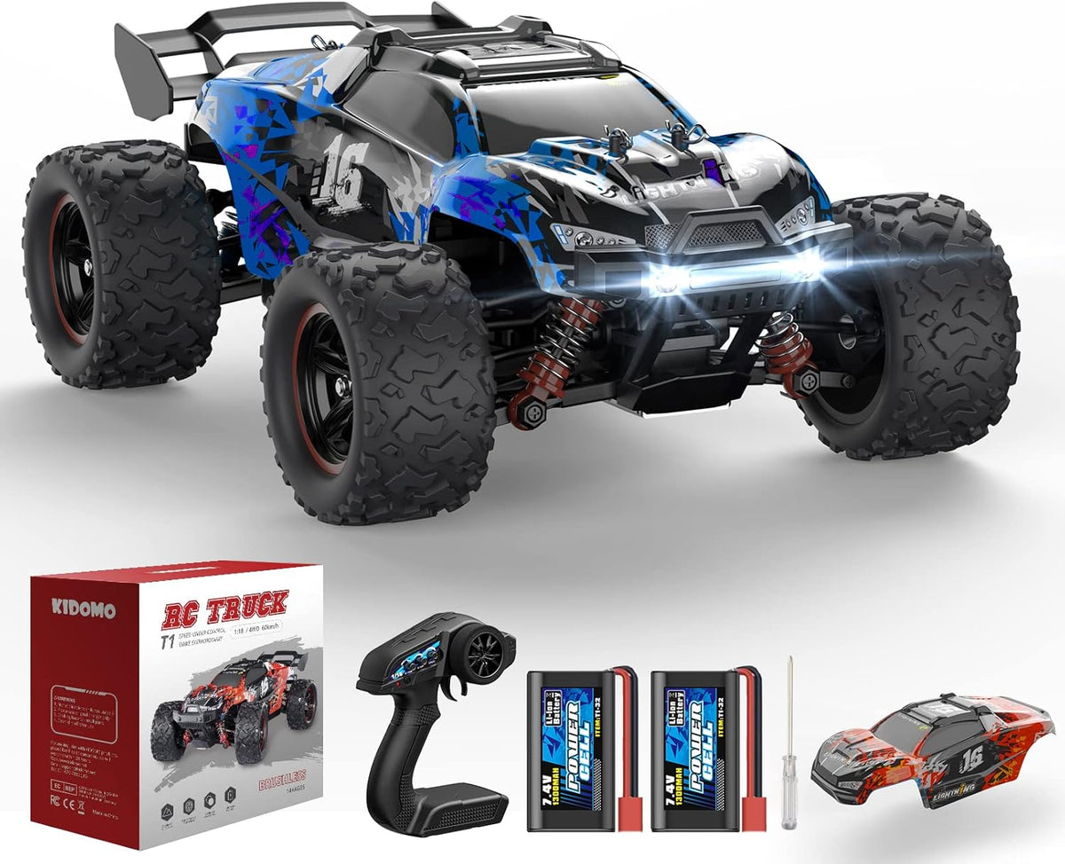 1:18 Scale Brushless 4WD Off-Road Remote Control Car with 2 Rechargeable Batteries N737523