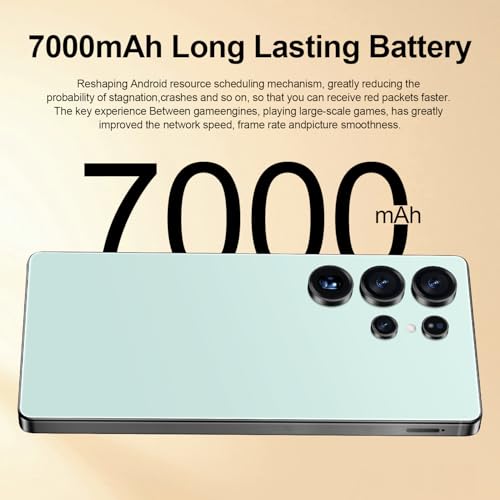 Unlocked Android Phone 6.99" AMOLED 7000mAh 8GB RAM 256GB Blue A155
