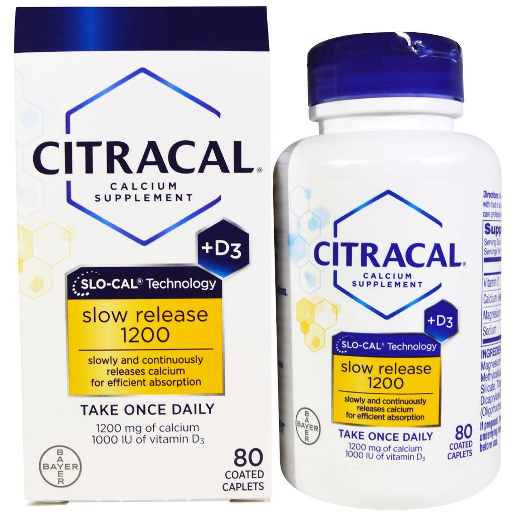 Calcium Plus D Slow Release 1200 80 Count (Pack of 3) R60390