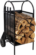 Wrought Iron Firewood Rack with Poker, Shovel and Brush Tools C455528