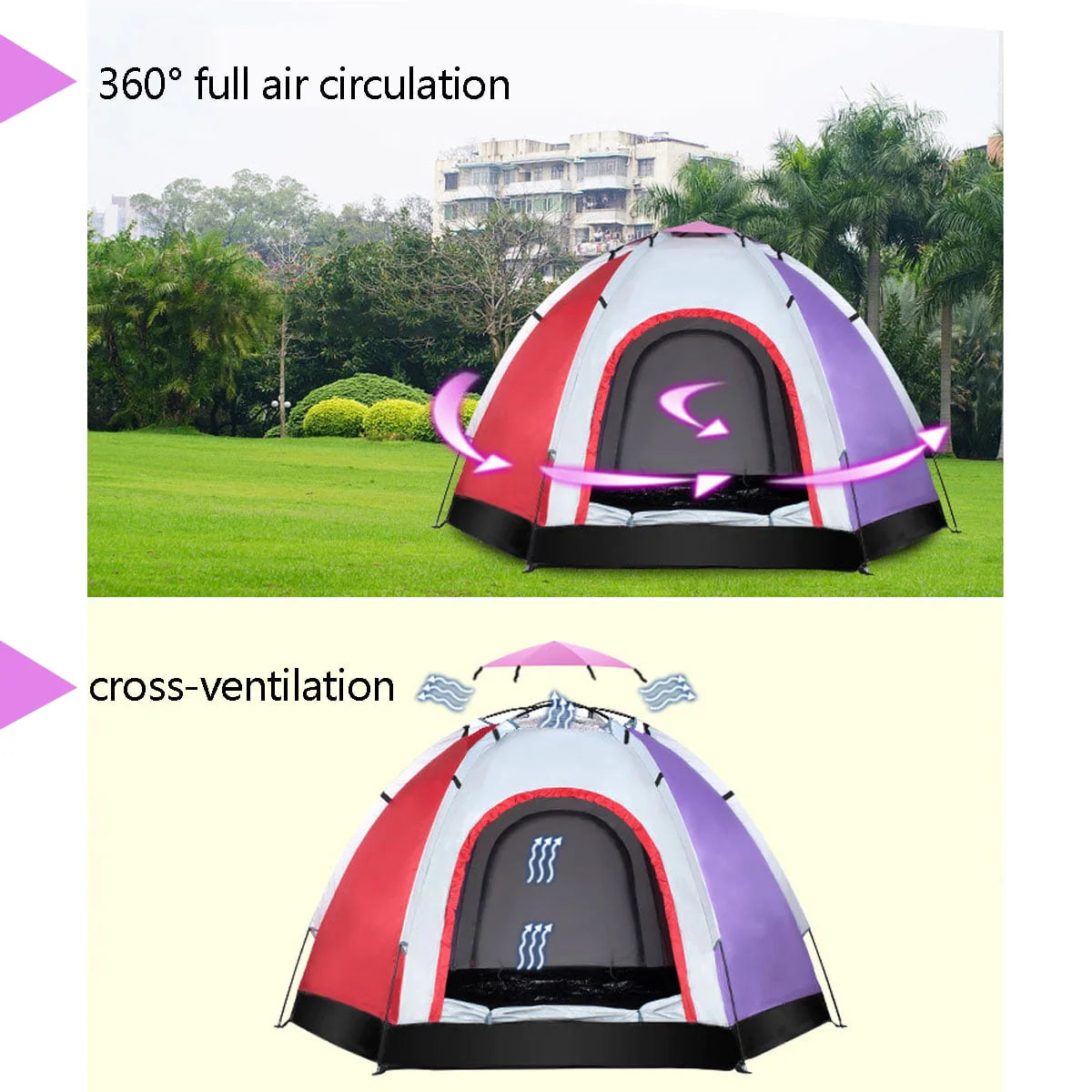 8 x 8 Foot 4 Person 4 Season Tent Q76413