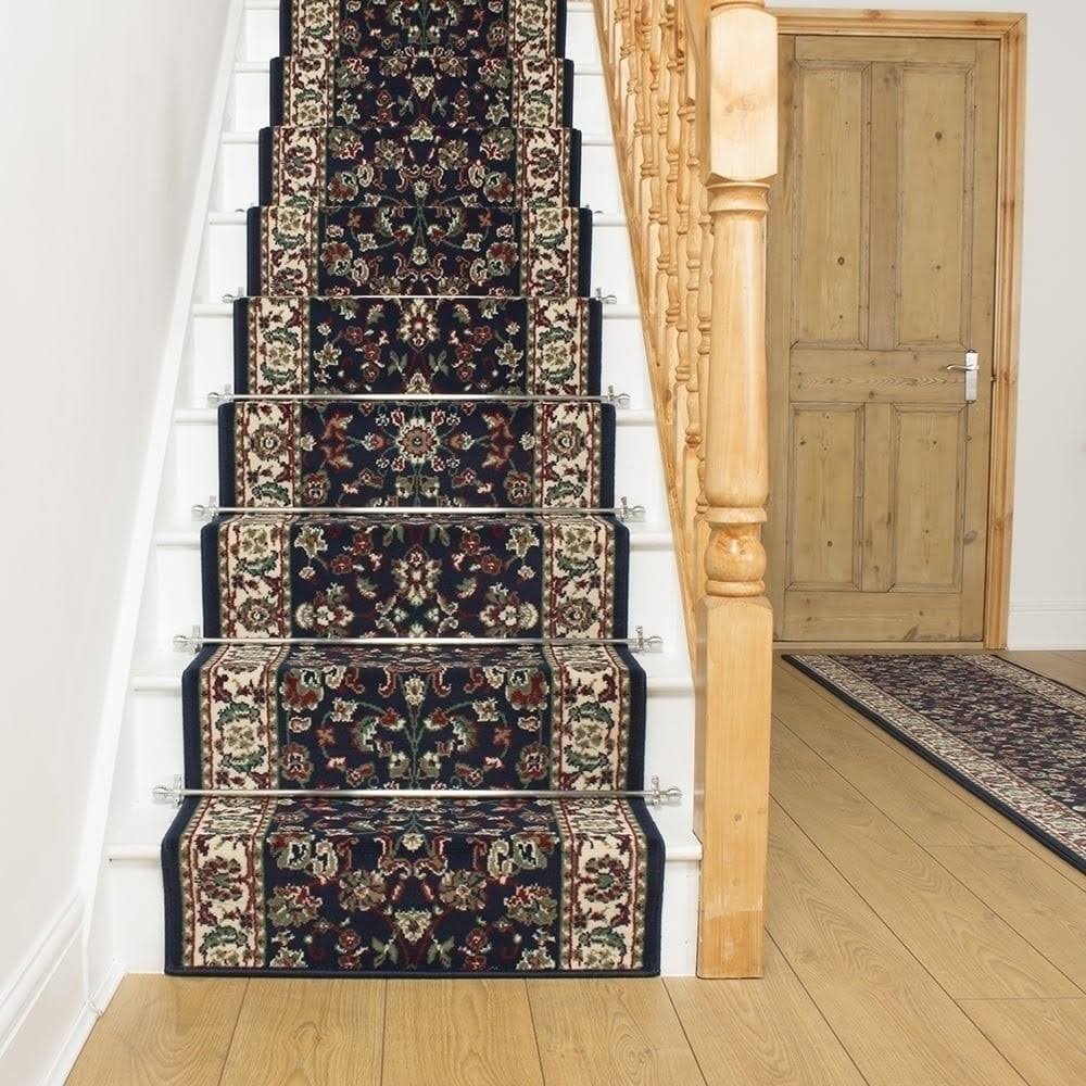 Persian Blue Stair Carpet Runner 35 foot N976