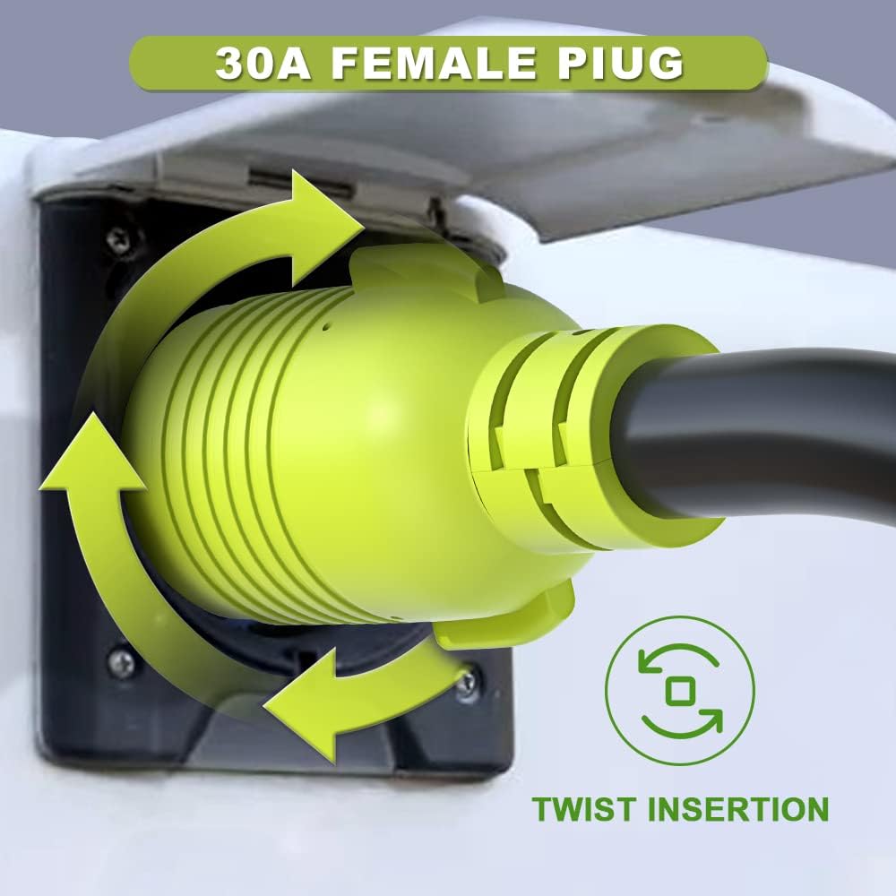 4 Prong 30 Amp Generator Extension Cord, NEMA L14-30P/L14-30R, 10 Gauge SJTW, Twist Lock Plug, 125/250V, 7500W (40FT) B4690
