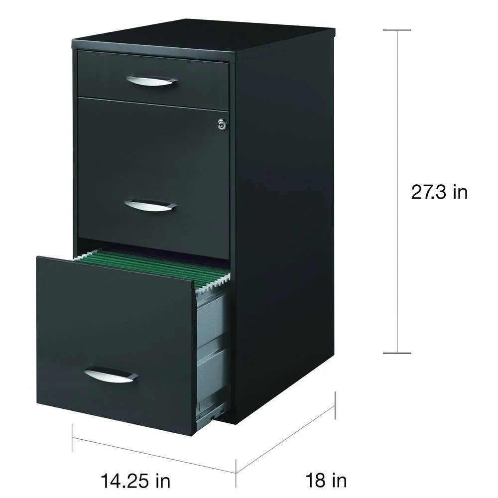 3-Drawer Charcoal File Cabinet A146