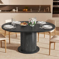 Round Dining Table for 2 with Wood Strip Base C911