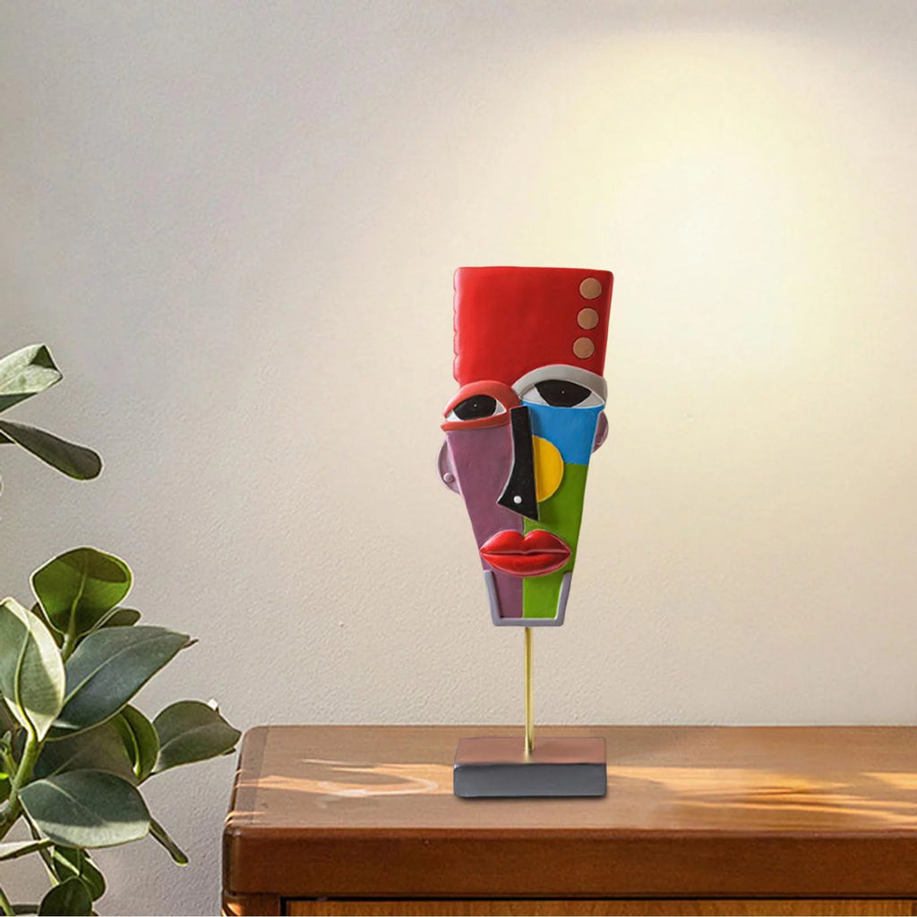 Modern Abstract Human Face Statue B258