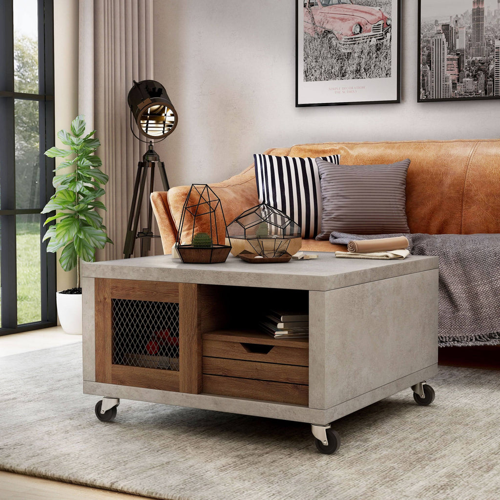 Industrial Multi-Storage Coffee Table V778222
