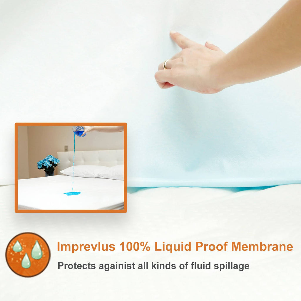 Bamboo Mattress Protector Split Cal King Waterproof F269