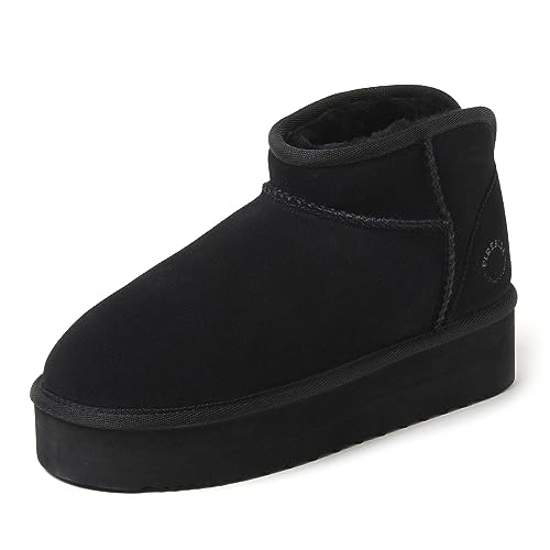 Women's Shearling Fur Lined Mini Ankle Boot O806743