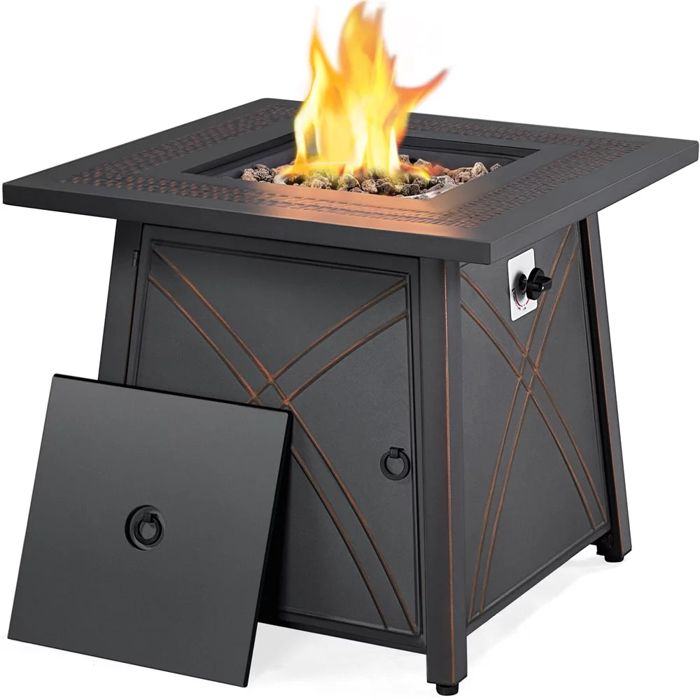 Copper Propane Fire Pit Table L9290