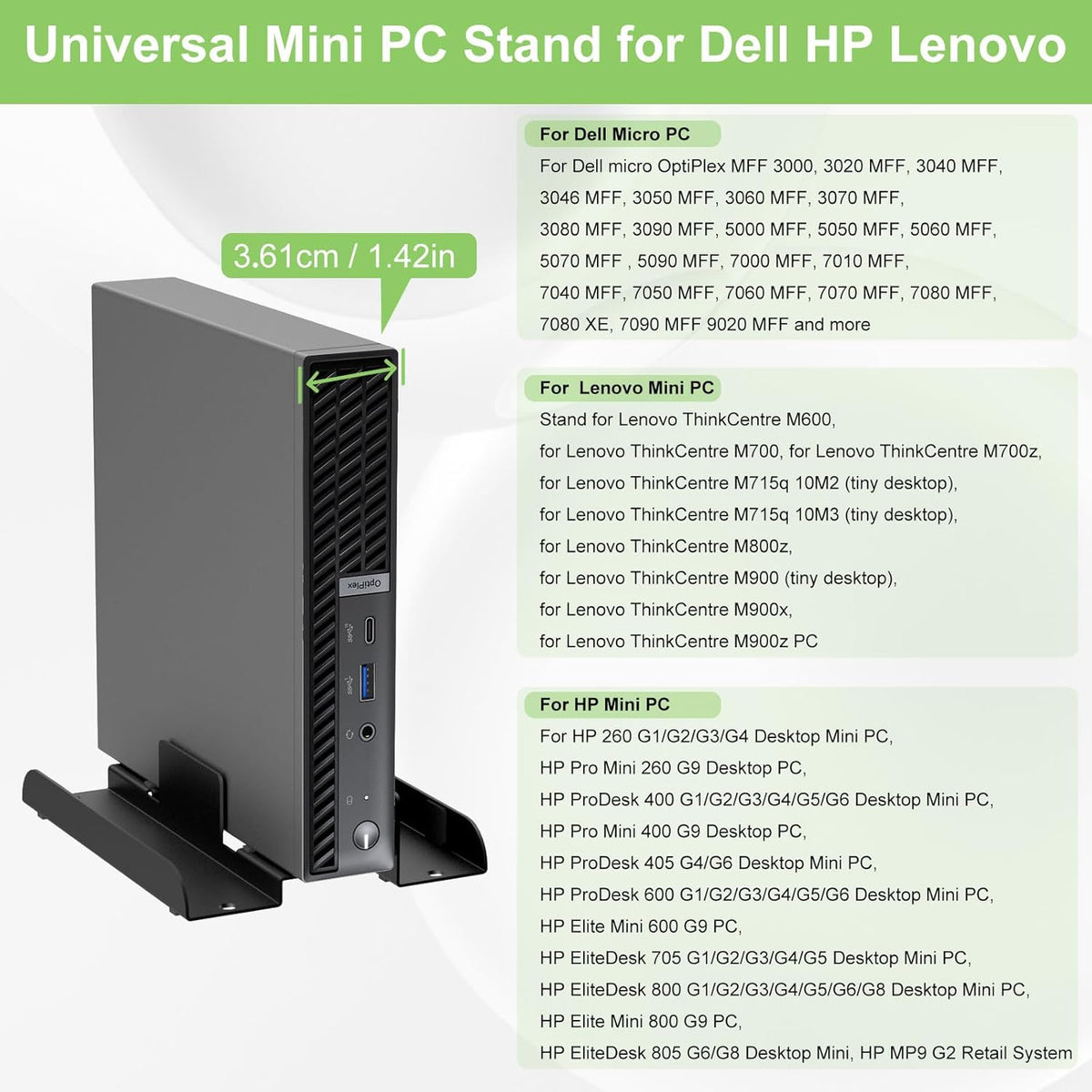 Adjustable Vertical Desk Stand for Mini PC G87164